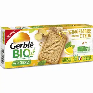 Organic Lemon Ginger Biscuits  - Gerblé