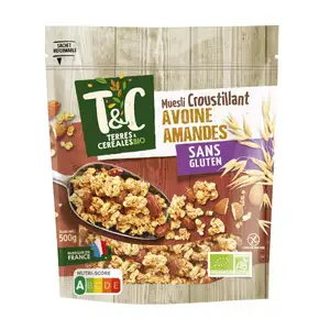 Gluten Free Oat Almonds Crunchy Muesli  - Terres & Céréales BIO