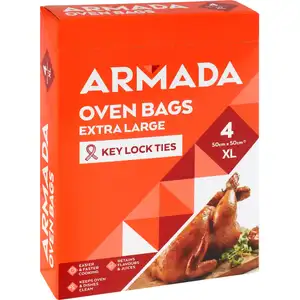 Oven Bag Extra Large & Key Lock Ties - Armada