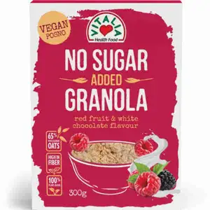 Red Fruit & White Chocolate Vegan Granola No Sugar Added - Vitalia