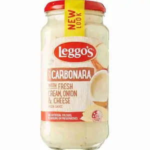 Carbonara with Fresh Cream, Onion & Cheese Pasta Sauce - Leggo's