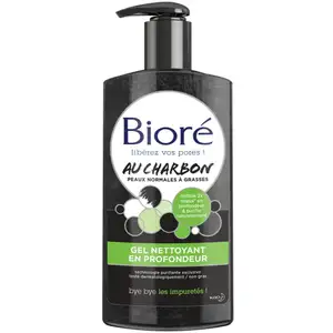 Charcoal Deep Cleansing Gel for Oily to Normal Skin - Bioré