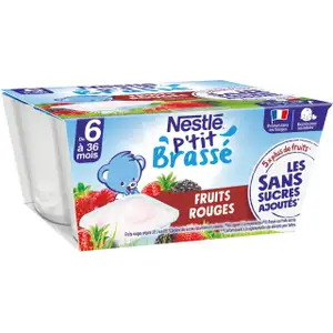 Brassé Red Fruits No Added Sugar from 6 Months - Nestlé