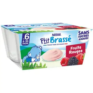 Brassé Red Fruits No Added Sugar from 6 Months - Nestlé