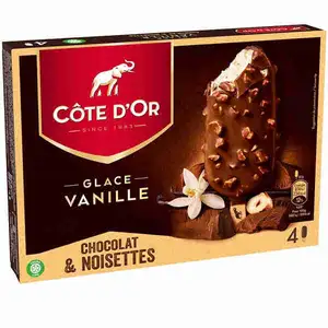 Glace Vanilla Chocolate & Hazelnut Ice Cream Bars - Côte D'or