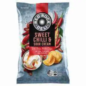Sweet Chili & Sour Cream Flavoured Potato Chips - Red Rock Deli