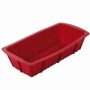 Rectangular Cake Mold in Red Silicone - Crealys