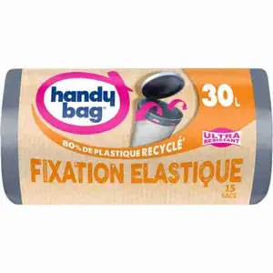 Ultra Resistant Elastic Fixing Drawstring Garbage Bag - Handy Bag