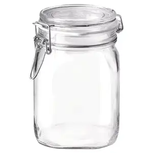 Glass Jar with White Lid - Bormioli Rocco Fido