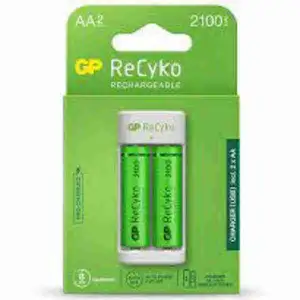 Rechargeable Battery AA 2100mAh & Charger - GP ReCyKo