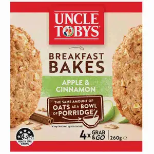 Apple & Cinnamon Breakfast Bakes - Uncle Tobys