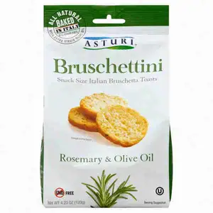 Bruschettini Italian Bruschetta Toasts Rosemary & Olive Oil - Asturi