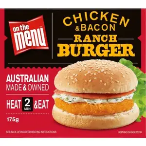 Chicken & Bacon Ranch Burger - On The Menu