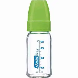 Baby Glass Bottle Green 120ml for 0-6m - Dodie