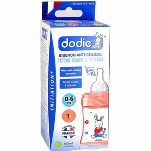 Initiation Bottle Pink 150ml for 0-6m - Dodie