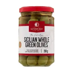 Sicilian Whole Green Olives - Sandhurst
