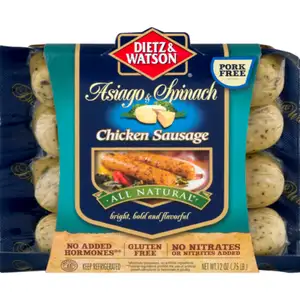 Gluten Free Asiage & Spinach Chicken Sausage