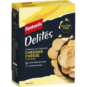Cheddar Cheese Crinkle Cut Snacks - Fantastics