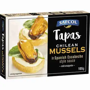 Tapas Chilean Mussels in Spanish Escabeche - Safcol