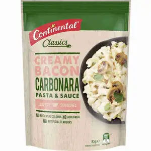 Creamy Bacon Carbonara Pasta & Sauce - Continental