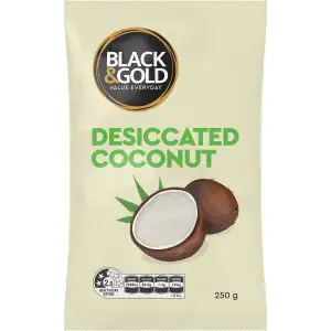 Desiccated Coconut - Black & Gold