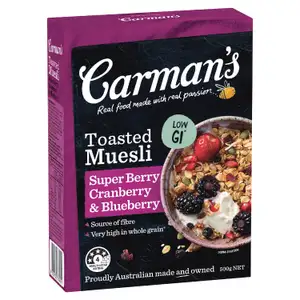Super Blueberry, Cranberry & Blueberry Toasted Muesli - Carman's