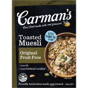 Toasted Muesli Original Fruit Free - Carman's
