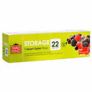 Storage Quart Zipper Bags - Table King