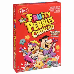 Fruity Pebbles Crunch'd (Sweetened Corn and Oat Puffed Cereal) - Post
