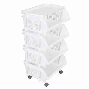 4 Tier Rack with Wheels - Super Lock