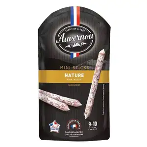 Dry Sausage Mini Sticks Nature - Auvernou