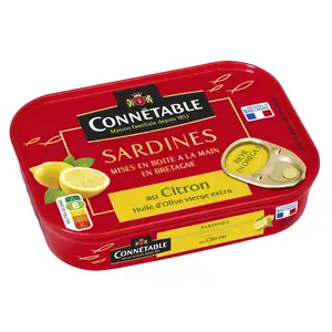 Sardines in Extra Virgin Olive Oil with Lemon - Connétable