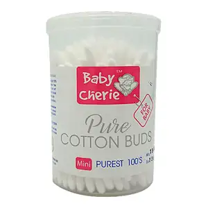 Pure Cotton Buds For Baby (Circle Can) - Cherie