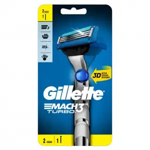 Mach 3 Turbo 3-Blade Razor with 2 Refills - Gillette