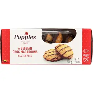 Gluten Free Belgian Choc Macaron - Poppies