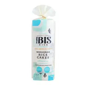 Organic Gluten Free Wholegrain Rice Cakes with Kep Sea Salt - Ibis Rice