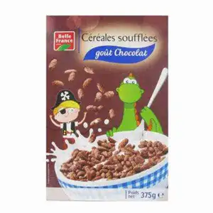 Chocolate Rice Puff Cereals - Belle France