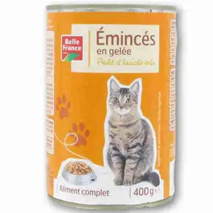 Cat Food Minced in Jelly Chicken & Green Beans - Belle France