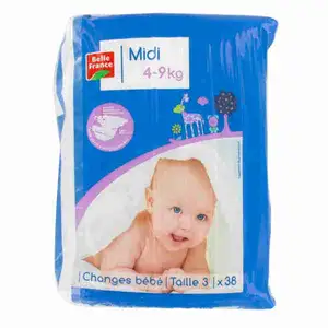 Midi Baby Diapers 4-9Kg - Belle France