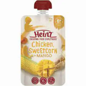 Chicken, Sweetcorn & Mango Puree for 6 Months Plus - Heinz
