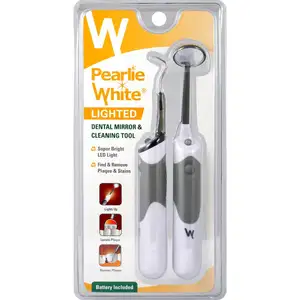 Lighted Dental Mirror & Cleaning Tool - Pearlie White