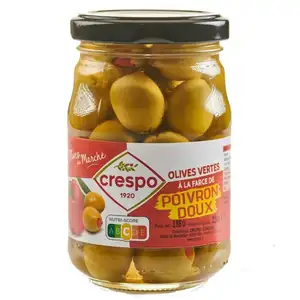 Green Olives Stuffed with Sweet Pepper - Crespo