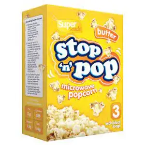 Butter Stop 'n' Pop Microwave Popcorn - Stop'n'Pop