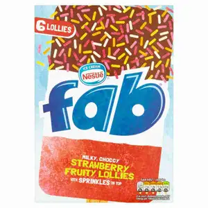 Fab Strawberry Fuity Lollies - Nestlé