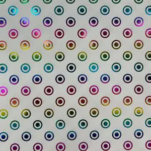 White & Rainbow Reflecting Color Dots Wrapping Paper Sheet