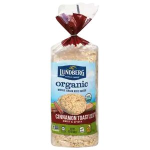 Organic Wholegrain Rice Cakes Cinnamon Toast Sweet & Spiced - Lundberg