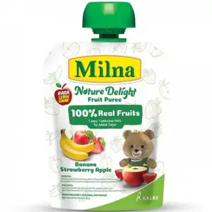 Banana, Strawberry and Apple Fruit Puree - Milna