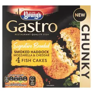 Gastro Signature Breaded Smoked Haddock Mozzaarella & Cheddar Fish Cake - Young's
