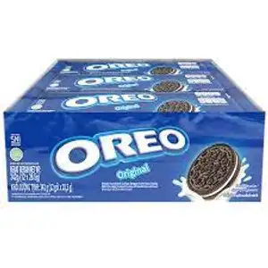 Chocolate Sandwich Cookies with Vanilla Flavored Cream - Oreo