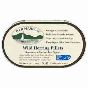 Wild Herring Fillets Seasoned with Cracked Pepper - Bar Harbor